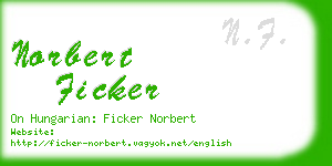 norbert ficker business card